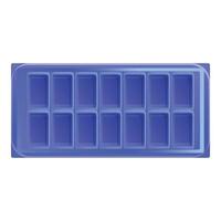 Ice cube container icon, cartoon style vector