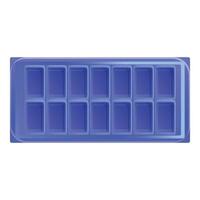 Ice cube container icon, cartoon style vector