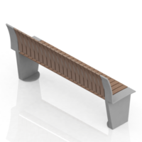 banc isométrique rendu 3d png