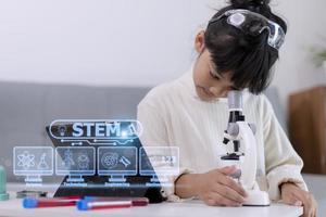 STEM Education Concept, STEM. Science Technology Engineering Math. Sci-Tech. Tech. Education concept. photo