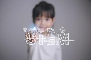 STEM Education Concept, STEM. Science Technology Engineering Math. Sci-Tech. Tech. Education concept. photo