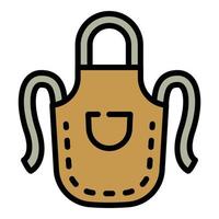 Garden apron icon, outline style vector