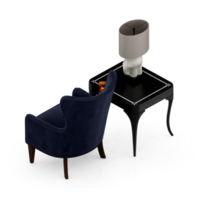 Isometric Armchair Isolated 3D render png