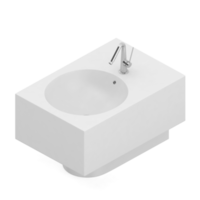 Isometric bathroom items 3D isolated render png