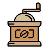 Modern coffee grinder icon, outline style vector