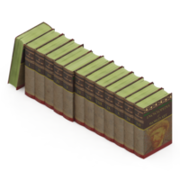 livres isométriques rendu 3d png