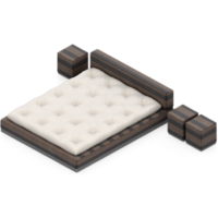 isometrisches schlafzimmer 3d rendern png