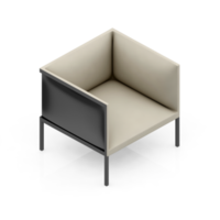 sillón isométrico aislado 3d render png