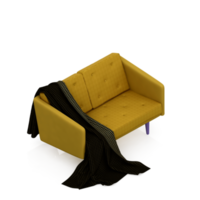 isometrico poltrona isolato 3d rendere png