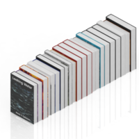 render 3d de libros isométricos png