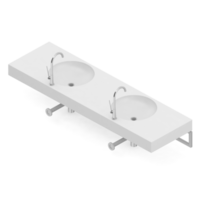 itens de banheiro isométricos renderização 3d isolada png