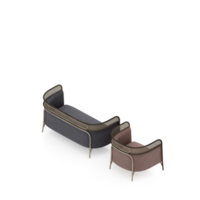 sillón isométrico aislado 3d render png