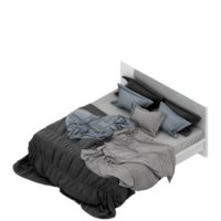 Isometric Bedroom 3D render png