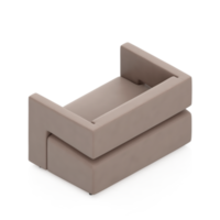 Isometric Armchair Isolated 3D render png