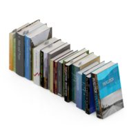 isometrico libri 3d rendere png