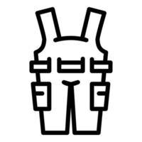 Overalls icon, outline style vector