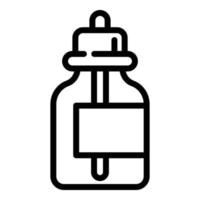 icono de botella de cigarrillo electrónico líquido tóxico, estilo de esquema vector