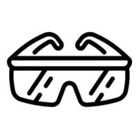 Work goggles icon, outline style vector