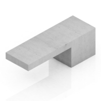 banc isométrique rendu 3d png