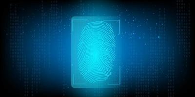 fingerprint Electronic board vector design for technology and finance concept and education for creative future digital background data connection