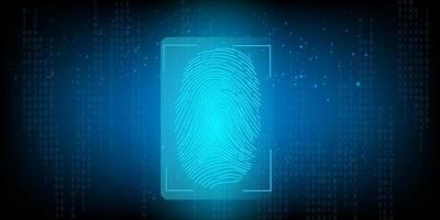 fingerprint Electronic board vector design for technology and finance concept and education for creative future digital background data connection