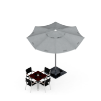 conjunto de mesa isométrica renderização 3d png