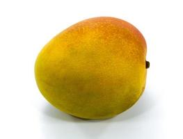 Healthy food mango fruit on white table background. photo