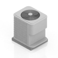Isometric air conditioning 3D render png