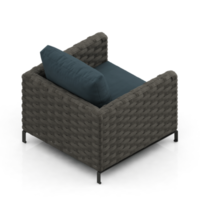 Isometric Armchair Isolated 3D render png