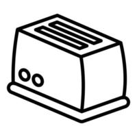 icono de tostadora, estilo de esquema vector