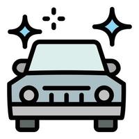 Clean car after washing icon, outline style vector
