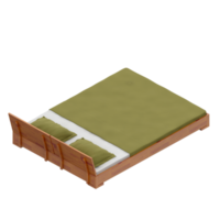 isometrisches schlafzimmer 3d rendern png