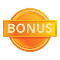 Digital online bonus icon, cartoon style vector