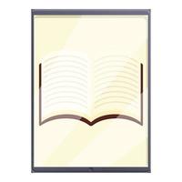 E-book internet application icon, cartoon style vector