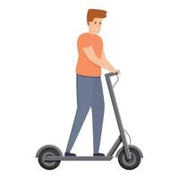City activity electric scooter icon, cartoon style vector