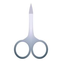 Beautician scissors icon, cartoon style vector