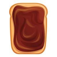 Chocolate paste ingredient icon, cartoon style vector