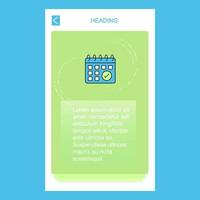 Calendar mobile vertical banner design design Vector