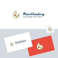 Paint tray vector logotype with business card template Elegant corporate identity Vector