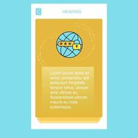 Protected internet mobile vertical banner design design Vector