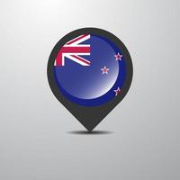 New Zealand Map Pin vector