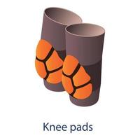 American football knee pads icon, isometric style vector