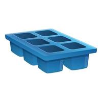 Flexible ice cube tray icon, cartoon style vector