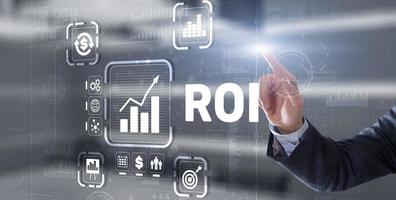 Roi Return On Investment Business Technology Analysis Finance Concept. photo