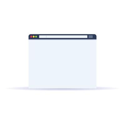 Browser ui icon, cartoon style