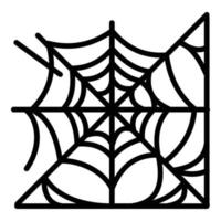 Spider web icon, outline style vector