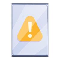 Error update tablet icon, cartoon style vector