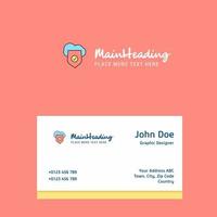 Secure cloud logo Design with business card template Elegant corporate identity Vector