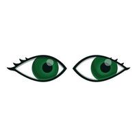 Rolling eyes icon, cartoon style vector