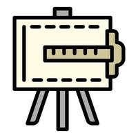 Architect easel icon, outline style vector